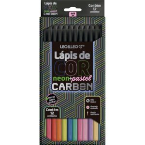 Lapis de Cor Redondo Carbon Line 12COR. Neon/Pastel - Imagem 1
