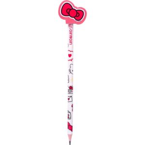 Lapis Preto Redondo Decorado Hello Kitty Hb C/Borracha 4MOD - Imagem 2