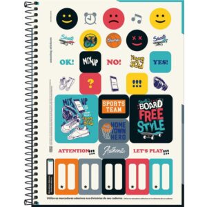 Caderno 16X1 Capa Dura Show 256FLS. Masculino - Imagem 2