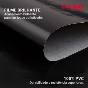 Contact Liso 45CMX10M Brilho Preto - Imagem 2
