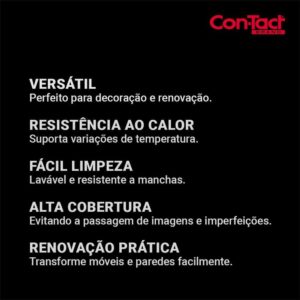 Contact Liso 45CMX10M Brilho Preto - Imagem 3