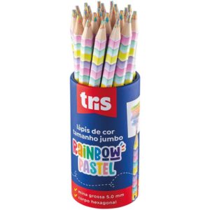 Lapis de Cor Jumbo Tris Rainbow Pastel - Imagem 1