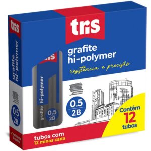 Grafite 0.5MM Tris 2B 12TUBOSX12MINAS - Imagem 1