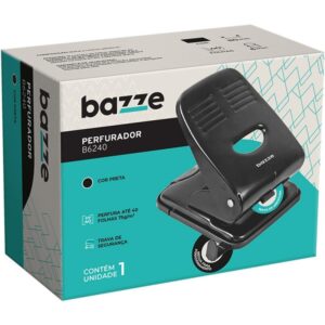 Perfurador de Papel Bazze B6240 P/40F 2FUROS Preto - Imagem 2