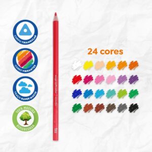 Lapis de Cor Triangular Mega Soft Color 24 Cores - Imagem 2