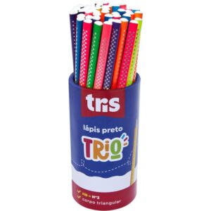 Lapis Preto Triangular Tris Trio Neon - Imagem 1