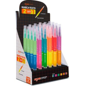 Caneta Marca Texto Jocar 2EM1 6COMBINACOES Cores - Imagem 1