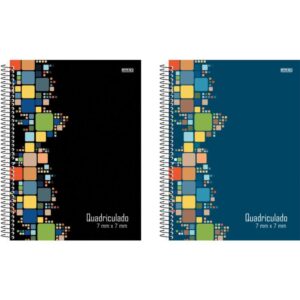 Caderno Quadriculado Univers. 7X7MM 80FLS. Espiral Cd - Imagem 1