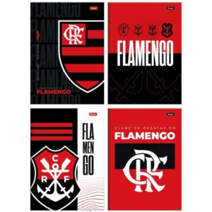 Caderno Brochurao Capa Dura Flamengo 80FLS. - Imagem 1