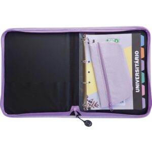 Fichario com Ziper Sweet Lilas C/Estojo+div 96FLS - Imagem 2