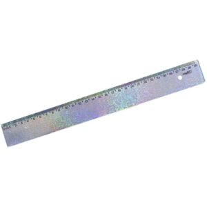 Regua de Poliestireno New Line Holog.glitter 30CM - Imagem 1