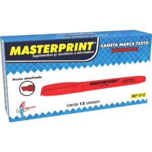 Caneta Marca Texto Mp 612 Vermelha - Imagem 1