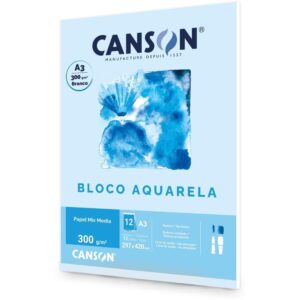Bloco para Educacao Artistica Aquarela Branco A3 300G 12FLS - Imagem 2