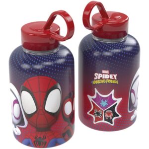 Garrafa Plastica Spidey Cilindrica 280ML Vermel - Imagem 1
