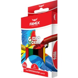 Giz de Cera Jumbo 06 Cores 60G - Imagem 2