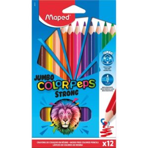 Lapis de Cor Jumbo Color Peps Strong 12 Cores - Imagem 1