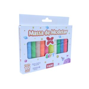 Massa para Modelar Soft 12 Cores 180G - Imagem 1