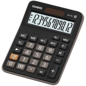 Calculadora de Mesa 12 Dig. Preta Solar/Bateria - Imagem 1
