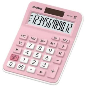 Calculadora de Mesa 12 Dig. Rosa Solar/Bateria - Imagem 1