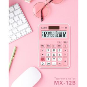 Calculadora de Mesa 12 Dig. Rosa Solar/Bateria - Imagem 3