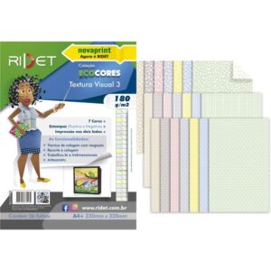 Bloco para Educacao Artistica Textura 3 DEC.180G 36F 23X32CM - Imagem 1