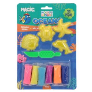 Massa para Modelar Criativa Oceano 11PCS Molde e Brinque - Imagem 1
