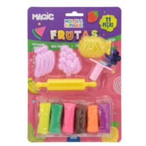 Massa para Modelar Criativa Frutas 11PCS Molde e Brinque - Imagem 1