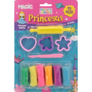 Massa para Modelar Criativa Princesas 11PCS Molde e Brinqu - Imagem 1