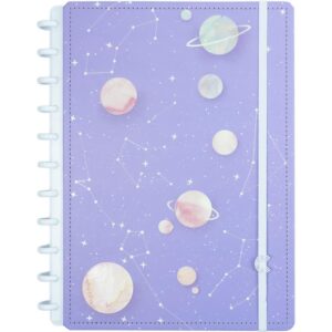 Caderno Inteligente Grande Purple Galaxy By Gocase 80FLS. - Imagem 1