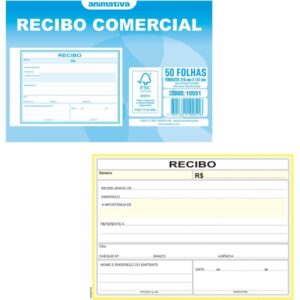 Impresso Recibo Comercial sem Copia 50F Grande - Imagem 1