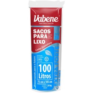 Saco para Lixo 100L Azul 75X105CM 40 Micras - Imagem 1