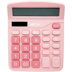 Calculadora de Mesa 12 Dig. Rosa Neo Solar - Imagem 1