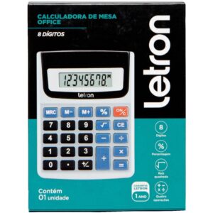 Calculadora de Mesa 8 Dig. Prata Office C/Bateria - Imagem 3