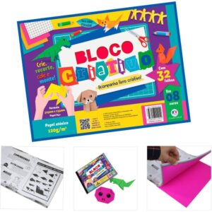 Bloco para Educacao Artistica Criativo 325X235MM 120G 8CORES - Imagem 4
