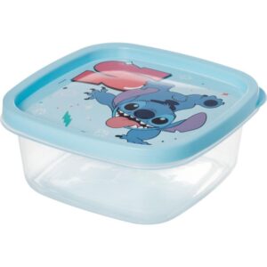 Pote Plastico Stitch Quadrado 580ML - Imagem 1