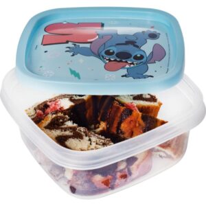 Pote Plastico Stitch Quadrado 580ML - Imagem 2