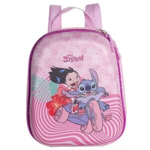 Mochila Infantil Stitch Rosa Pequena - Imagem 1