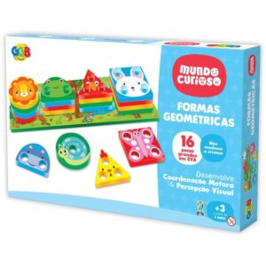 Brinquedo Pedagogico Formas Geometricas Animais - Imagem 1