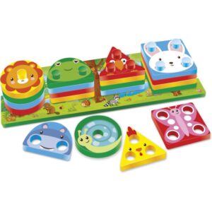 Brinquedo Pedagogico Formas Geometricas Animais - Imagem 2