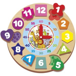 Brinquedo Pedagogico Relogio Numeros e Formas - Imagem 2