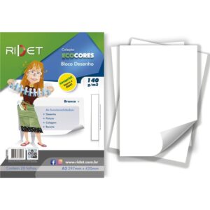 Bloco para Educacao Artistica Desenho Bco A3 140G.20F.29X42C - Imagem 1