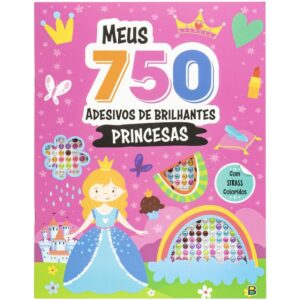 Livro com Adesivos 750 Ades.strass Princesas 32PG - Imagem 1