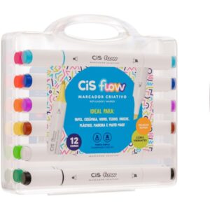 Marcador Artistico Cis Flow 12 Cores - Imagem 1