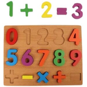 Brinquedo Pedagogico Madeira Numeros e Sinais - Imagem 1