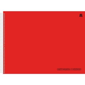 Caderno Desenho Univ Capa Dura Vermelho 60FLS. - Imagem 1