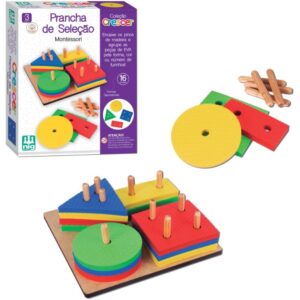 Brinquedo Pedagogico Madeira Prancha de Selecao 16PCS - Imagem 6