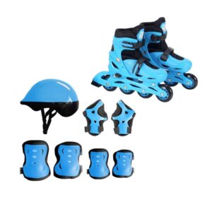 Patins Kit Inline Ajust. Azul N.34-37 - Imagem 3