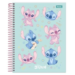 Caderno 10X1 Cp.dura Colegial Stitch 160FLS. - Imagem 3