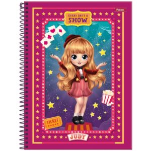 Caderno 01X1 Capa Dura Judy 80FLS. - Imagem 3