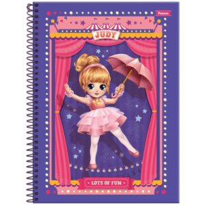 Caderno 01X1 Capa Dura Judy 80FLS. - Imagem 5